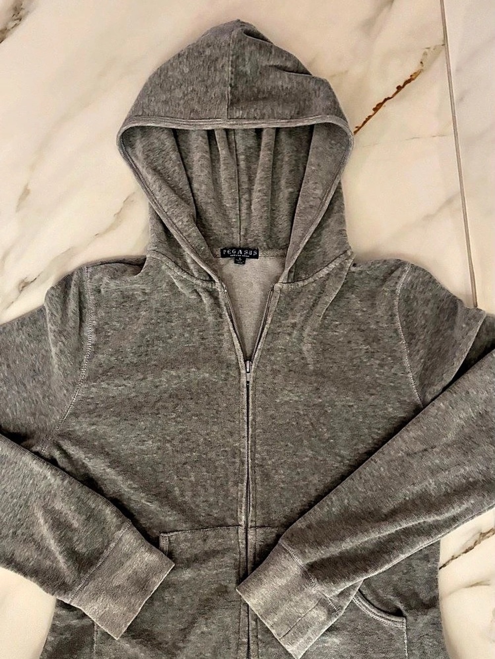 Pegasus Gray ZipUp Hoodie